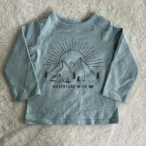 3/$12 💥♻ Little Co. "Adventure With Me" Lt. Blue LS Graphic Tee | Sz 3m | 3971